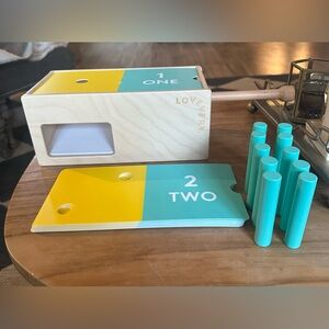 Lovevery Wooden Number Toy light use